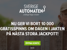 sverigeautomaten delar ut freespins